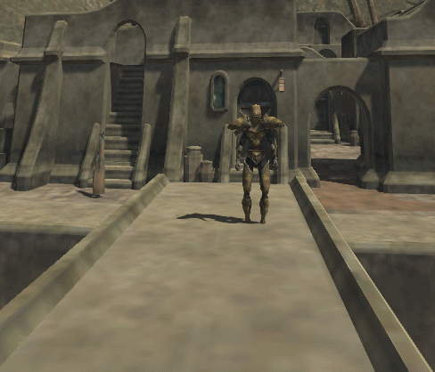 A scene of the game glitching out